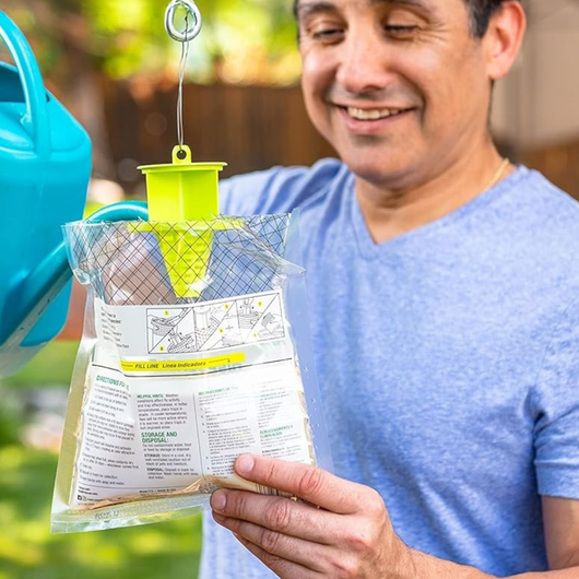 FlyDrop 3 Pack - Outdoor Disposable Hanging Fly Traps