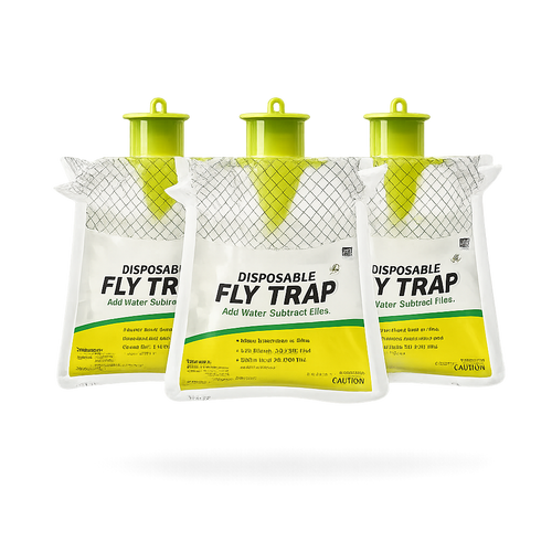 FlyDrop 3 Pack - Outdoor Disposable Hanging Fly Traps